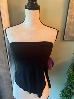 Blue Riot Black Strapless Tube Top